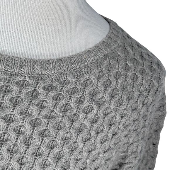 Title Nine Speaking Sweater Women’s Small Gray Merino Alpaca Blend Knit Pullover - Picture 3 of 10